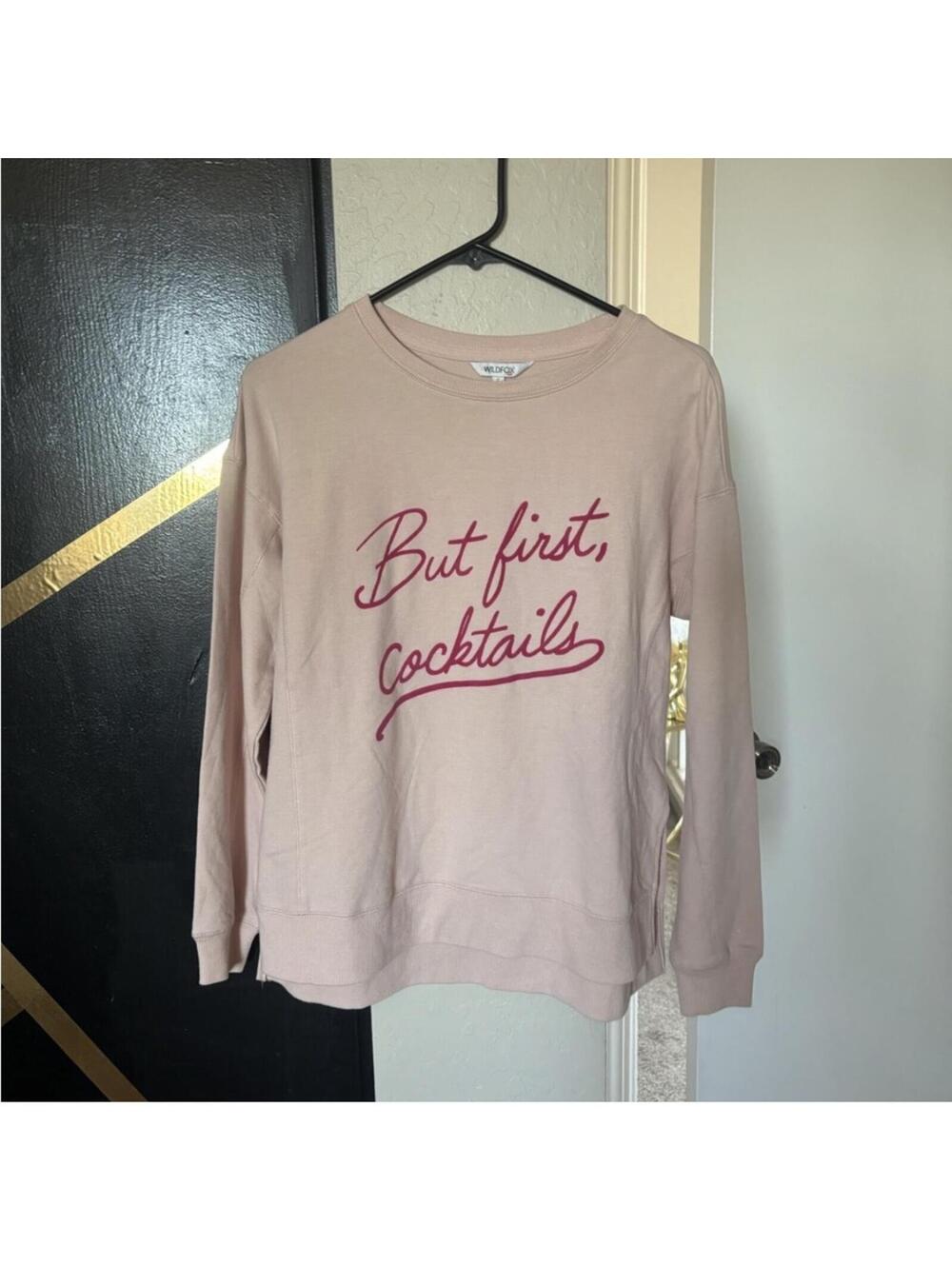 (Wildfox) Blush Sweatshirt with pink Text